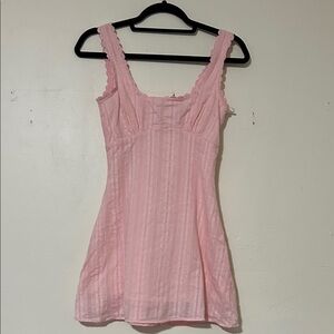 Princess Polly Soft Pink Lace-Trim Dress